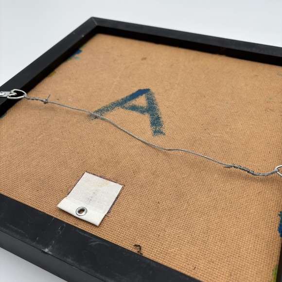 M. Awazi Oil Tingatinga Elephant‎ And Birds Painting On Masonite Signed 12"x12" - Picture 6 of 6